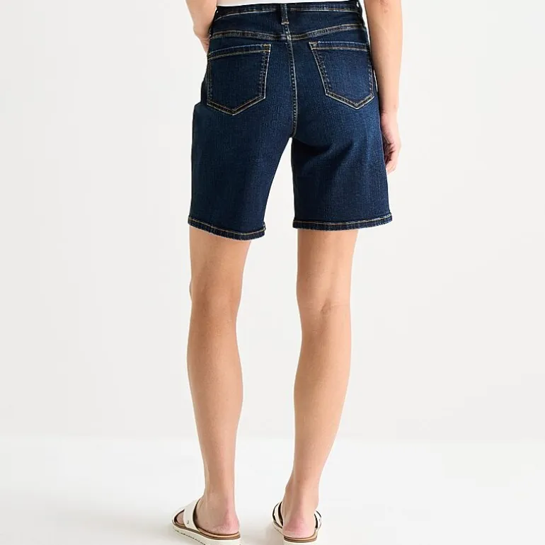 Liz Claiborne Lana Womens 8" High Rise Tall Denim Short