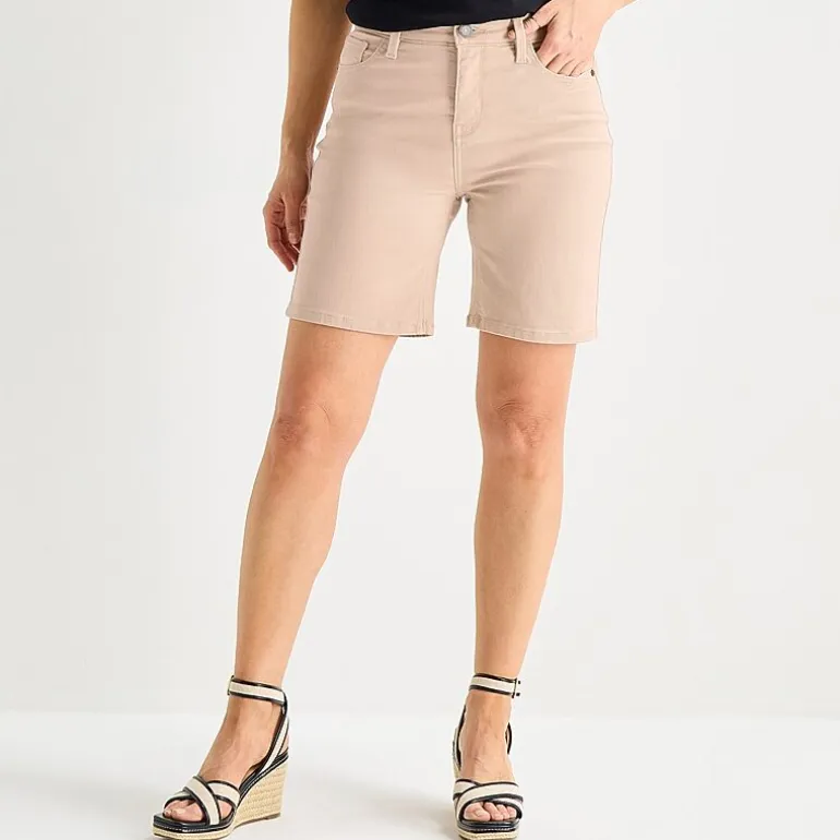 Liz Claiborne Lana Womens 8" High Rise Tall Denim Short