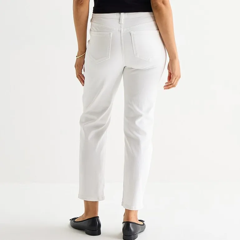 Liz Claiborne Lana Womens High Rise Cropped Jean