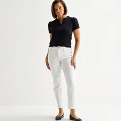 Liz Claiborne Lana Womens High Rise Cropped Jean