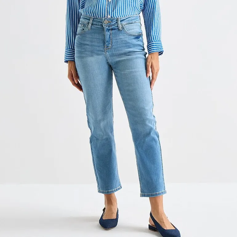 Liz Claiborne Lana Womens High Rise Cropped Jean