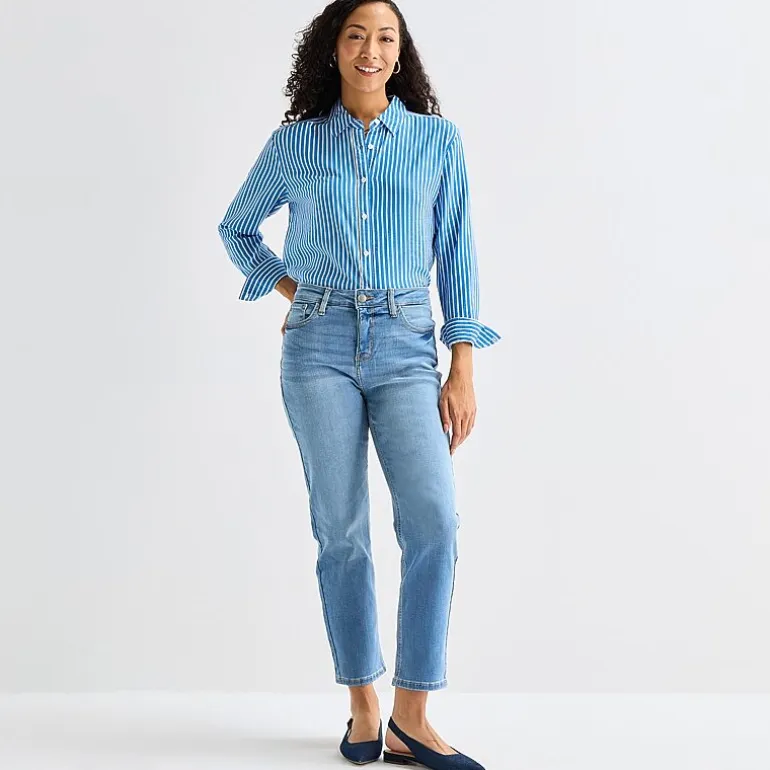 Liz Claiborne Lana Womens High Rise Cropped Jean