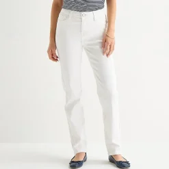 Liz Claiborne Lana Womens High Rise Straight Leg Jean