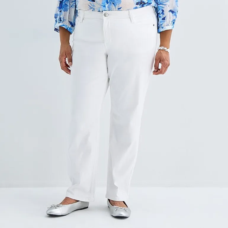 Liz Claiborne Lana Womens Plus High Rise Straight Leg Jean