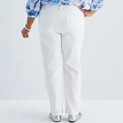 Liz Claiborne Lana Womens Plus High Rise Straight Leg Jean