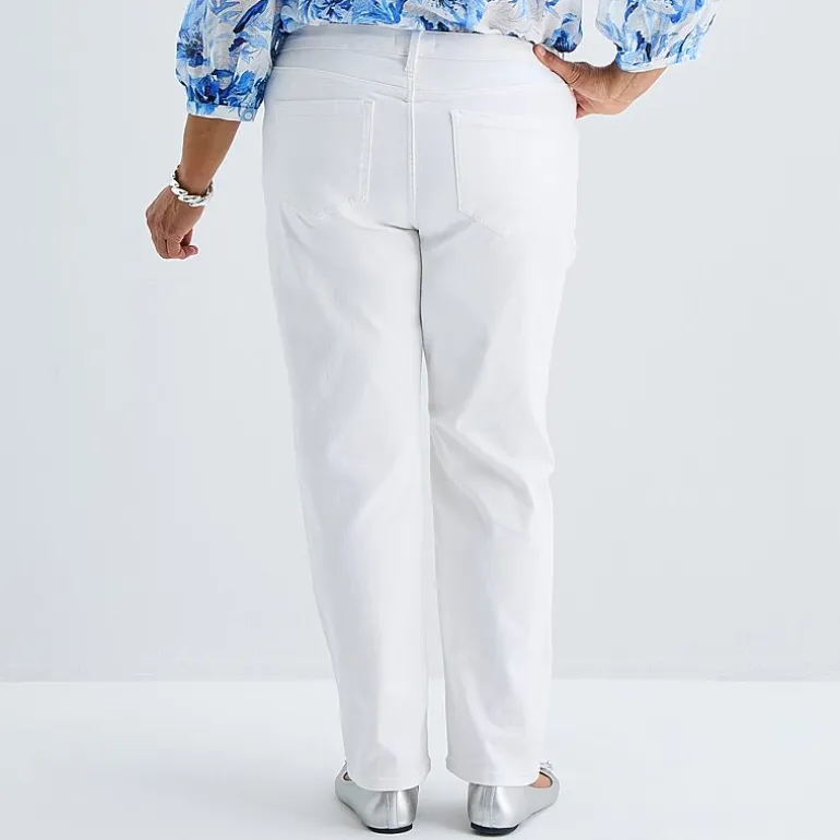 Liz Claiborne Lana Womens Plus High Rise Straight Leg Jean