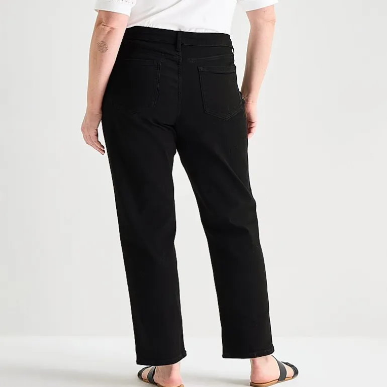 Liz Claiborne Lana Womens Plus High Rise Straight Leg Jean