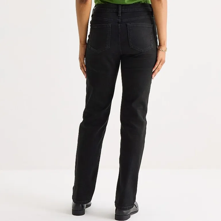 Liz Claiborne Lana Womens Tall High Rise Straight Leg Jean