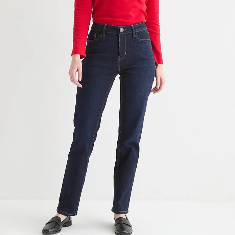 Liz Claiborne Lana Womens Tall High Rise Straight Leg Jean