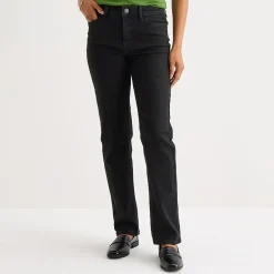 Liz Claiborne Lana Womens Tall High Rise Straight Leg Jean