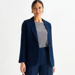 Liz Claiborne Linen Womens Classic Fit Blazer