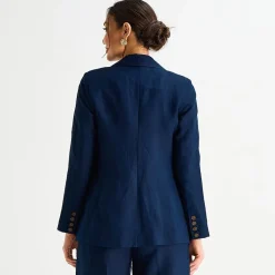 Liz Claiborne Linen Womens Classic Fit Blazer