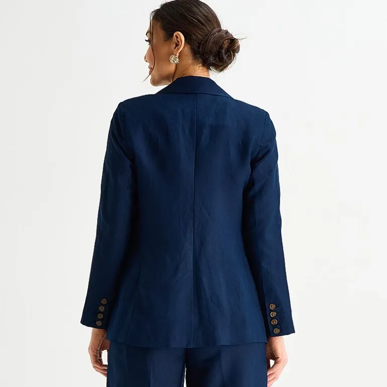 Liz Claiborne Linen Womens Classic Fit Blazer