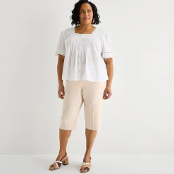 Liz Claiborne Lisa Womens Plus Straight Capri Pant