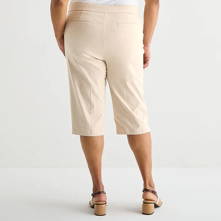 Liz Claiborne Lisa Womens Plus Straight Capri Pant
