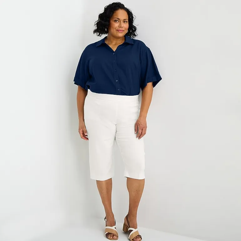 Liz Claiborne Lisa Womens Plus Straight Capri Pant