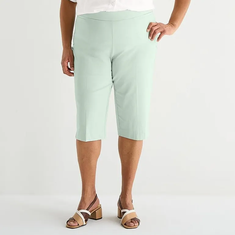 Liz Claiborne Lisa Womens Plus Straight Capri Pant