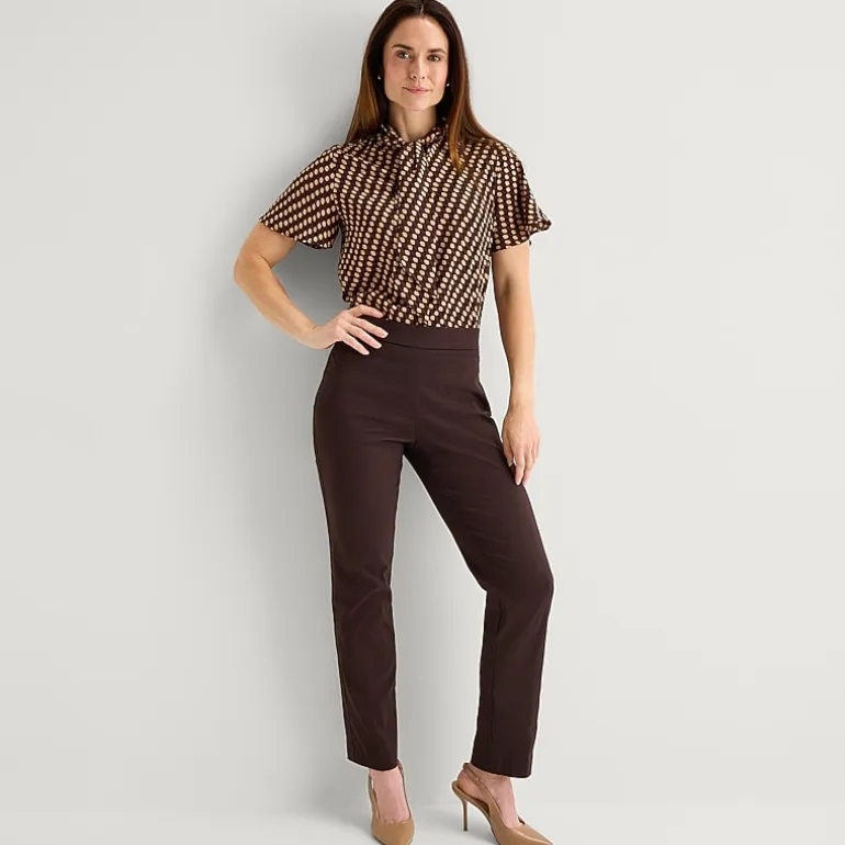 Liz Claiborne Lisa Womens Straight Pull-On Pant
