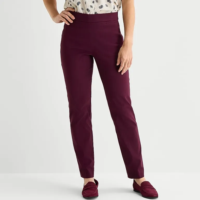 Liz Claiborne Lisa Womens Straight Pull-On Pant
