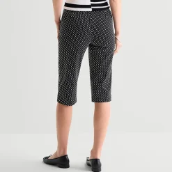 Liz Claiborne Lisa Womens Stretch Fabric Straight Mid Rise Capri Pant