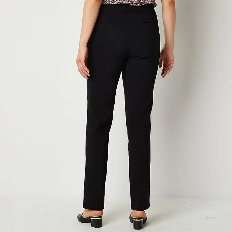 Liz Claiborne Lisa Womens Straight Mid Rise Pull-On Pant