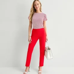Liz Claiborne Lisa Womens Straight Pull-On Pant