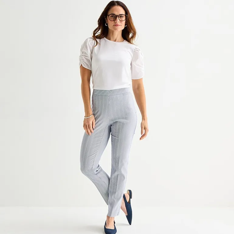 Liz Claiborne Lisa Womens Straight Pull-On Pant