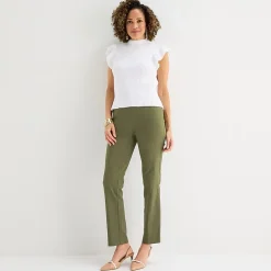 Liz Claiborne Lisa Womens Straight Pull-On Pant