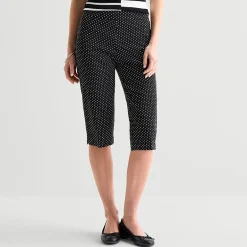 Liz Claiborne Lisa Womens Stretch Fabric Straight Mid Rise Capri Pant