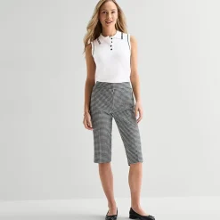 Liz Claiborne Lisa Womens Stretch Fabric Straight Mid Rise Capri Pant