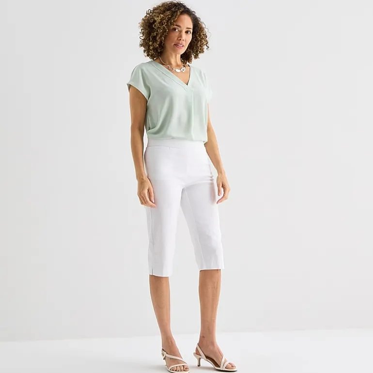 Liz Claiborne Lisa Womens Straight Capri Pant