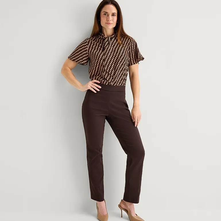 Liz Claiborne Lisa Womens Straight Pull-On Pant