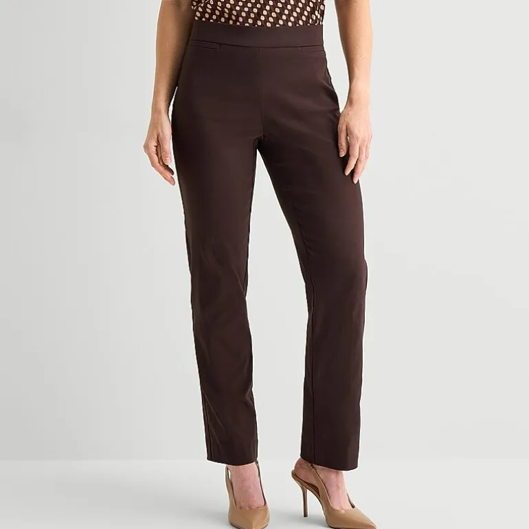 Liz Claiborne Lisa Womens Straight Pull-On Pant