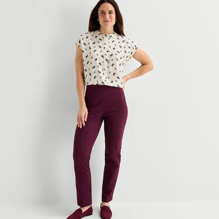 Liz Claiborne Lisa Womens Straight Pull-On Pant