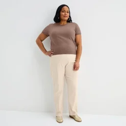 Liz Claiborne Lisa Womens Straight Pull-On Pant