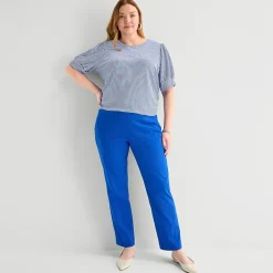 Liz Claiborne Lisa Womens Straight Pull-On Pant