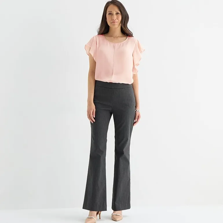 Liz Claiborne Lisa Womens Tall Flare Pull-On Pant