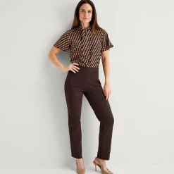 Liz Claiborne Lisa Womens Tall Straight Pull-On Pant