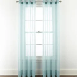 Liz Claiborne Lisette Grommet Top Sheer Single Curtain Panel