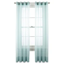 Liz Claiborne Lisette Grommet Top Sheer Single Curtain Panel