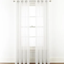 Liz Claiborne Lisette Grommet Top Sheer Single Curtain Panel