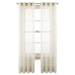 Liz Claiborne Lisette Grommet Top Sheer Single Curtain Panel