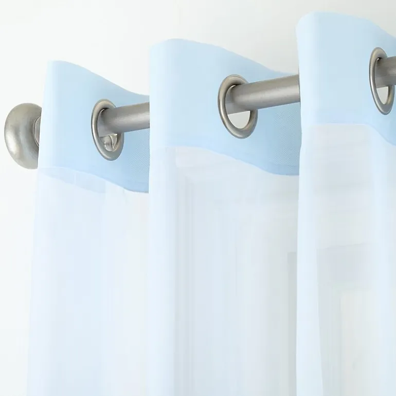 Liz Claiborne Lisette Grommet Top Sheer Single Curtain Panel