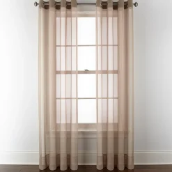 Liz Claiborne Lisette Grommet Top Sheer Single Curtain Panel