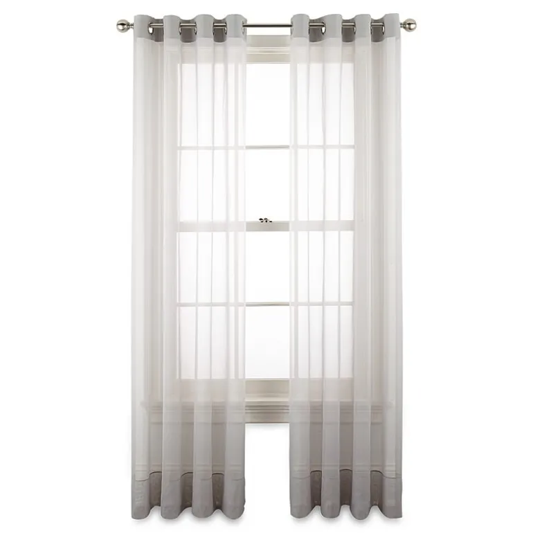 Liz Claiborne Lisette Grommet Top Sheer Single Curtain Panel