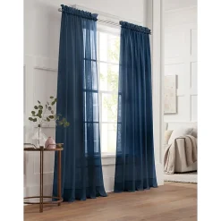 Liz Claiborne Lisette Rod Pocket Sheer Single Curtain Panel