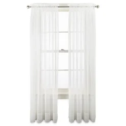 Liz Claiborne Lisette Rod Pocket Sheer Single Curtain Panel
