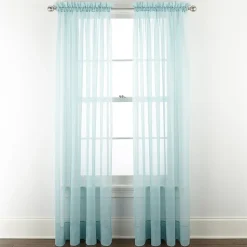 Liz Claiborne Lisette Rod Pocket Sheer Single Curtain Panel