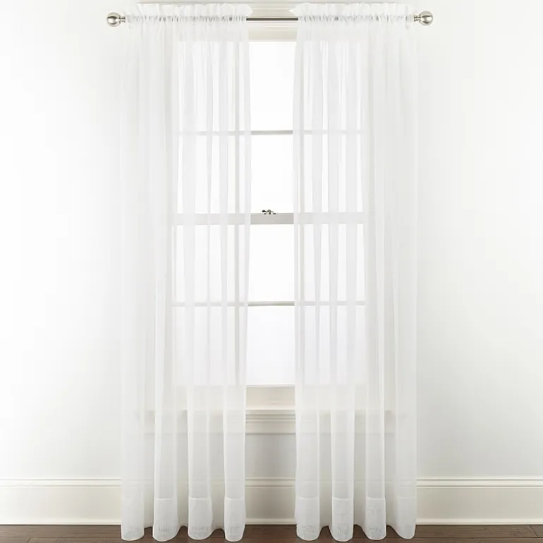 Liz Claiborne Lisette Rod Pocket Sheer Single Curtain Panel