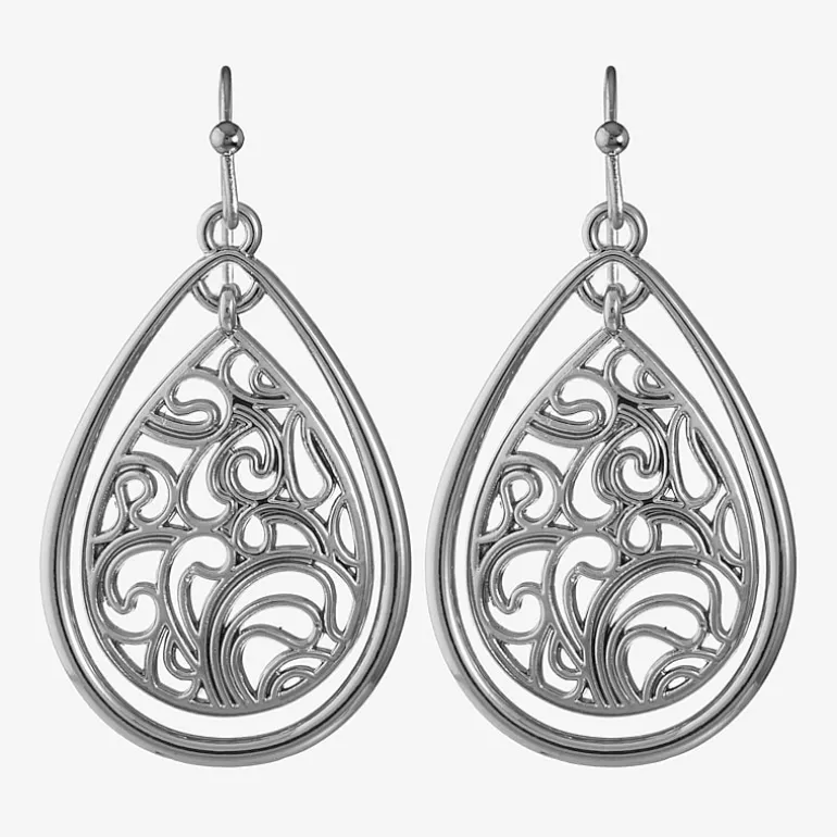 Liz Claiborne Openwork Womens Drop Earrings